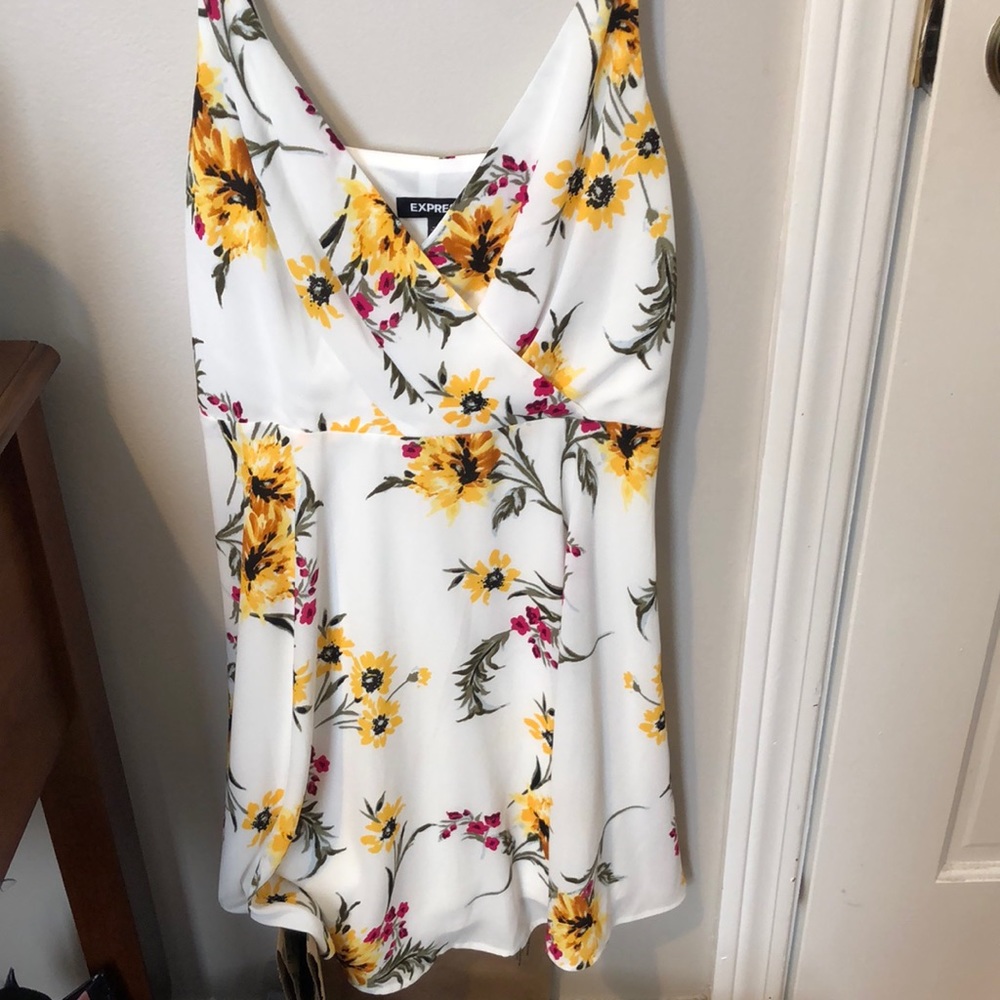 White floral dress